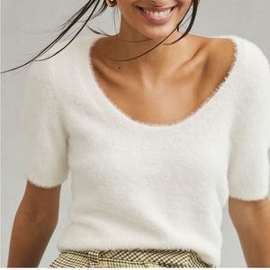 Maeve Scoop Neck Eyelash Sweater